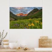 Poster Maroon Bells se reflètent dans le lac Maroon calme (Cuisine)