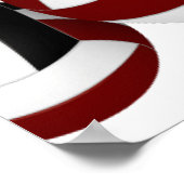 Poster maroon black volleyballs anniversaire bienvenue (Coin)