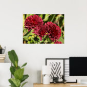 Poster Maroon Chrysanthemums (Bureau à domicile)