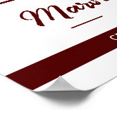 Poster Maroon Edgy Abstrait Torn Photo Graduation (Coin)