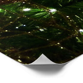 Poster Maroon et Arbre de Noël d'or I Photo de vacances (Coin)