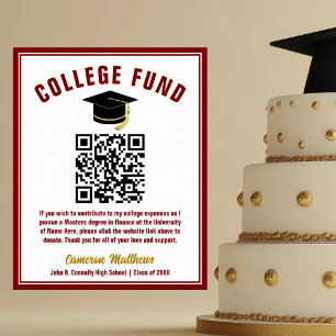 Poster Maroon Gold Graduate College Fund QR Code