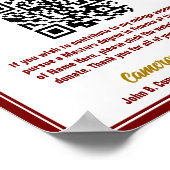 Poster Maroon Gold Graduate College Fund QR Code (Coin)