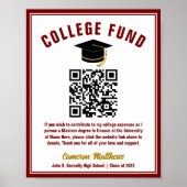 Poster Maroon Gold Graduate College Fund QR Code (Devant)