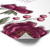 Poster Maroon Rose Wedding Seating Chart (Coin)