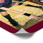 Poster Maroon Sports Senior Graduation 18 Photo Collage (Coin)