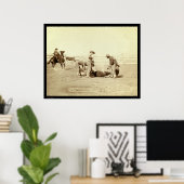 Poster Marquage des veaux sur Roundup SD 1888 (Bureau à domicile)