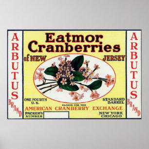 Poster Marque Arbutus Eatmor Cranberries