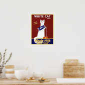 Poster Marque blanche pour chats Lait entier (Cuisine)
