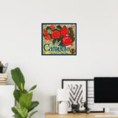 Poster Marque Camillia Oranges Classic Fruit Crate Étique (Bureau à domicile)