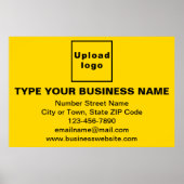 Poster Marque d'affaires sur l'affiche du rectangle jaune (Devant)