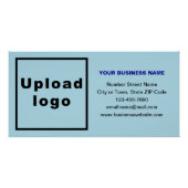 Poster Marque d'affaires sur rectangle bleu clair brillan (Devant)
