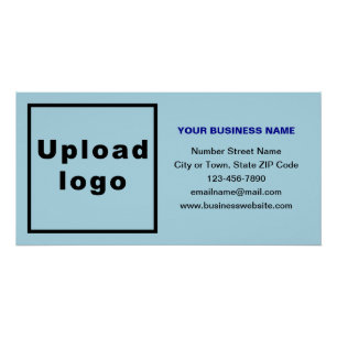 Poster Marque d'affaires sur rectangle bleu clair brillan