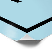 Poster Marque d'affaires sur rectangle bleu clair brillan (Coin)