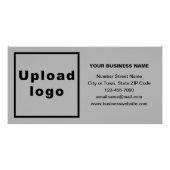 Poster Marque d'affaires sur rectangle gris brillant Post (Devant)
