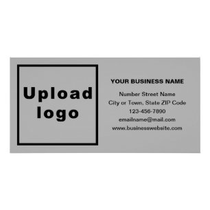 Poster Marque d'affaires sur rectangle gris brillant Post
