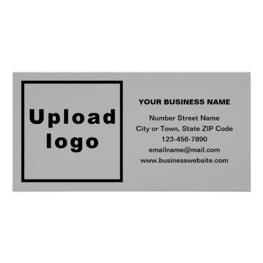 Poster Marque d'affaires sur rectangle gris brillant Post (Devant)
