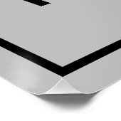 Poster Marque d'affaires sur rectangle gris brillant Post (Coin)