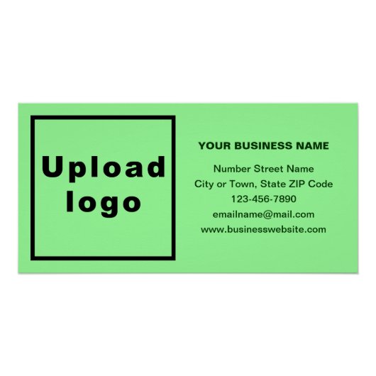 Poster Marque d'affaires sur un rectangle vert clair bril (Devant)