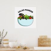 Poster Marque de salade Funny Salamander Animal Pun (Cuisine)