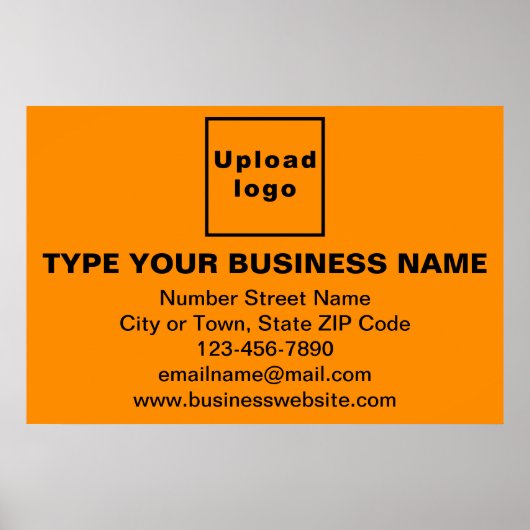 Poster Marque d'entreprise sur l'affiche rectangle orange (Devant)