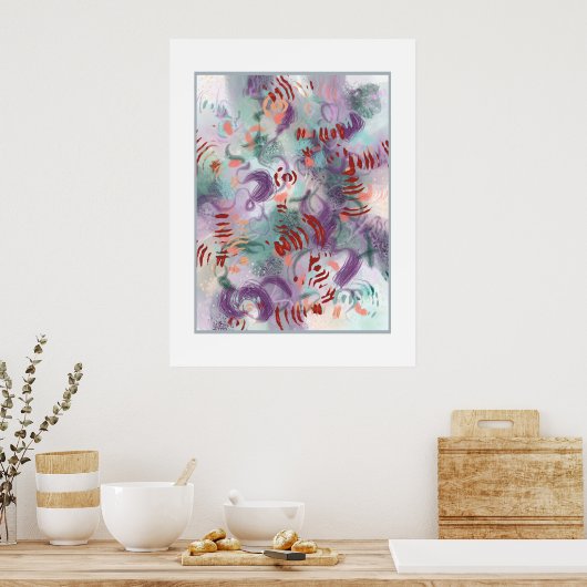 Poster Marque joyeuse Abstraite (Cuisine)