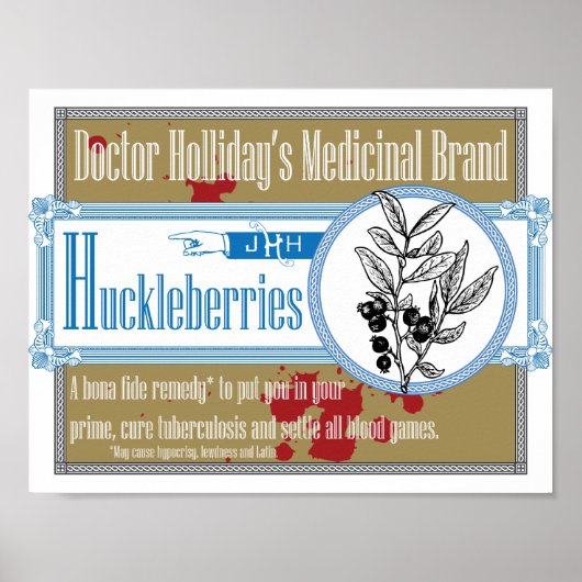 Poster Marque médicinale du docteur Holliday Huckleberrie (Devant)