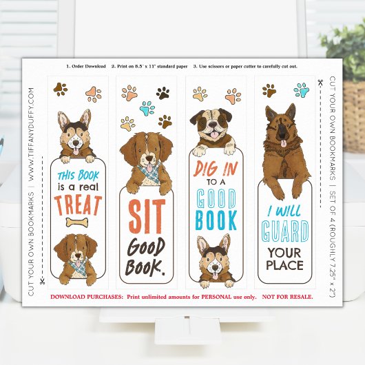 Poster Marque-pages imprimable avec des jeux de mots sur 