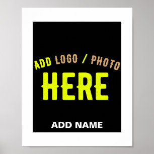 POSTER MARQUE VERIFIEE NOIRE PERSONNALISABLE MODERNE ET C