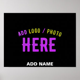 POSTER MARQUE VERIFIEE NOIRE PERSONNALISABLE MODERNE ET C