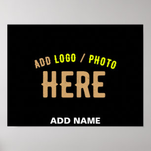 POSTER MARQUE VERIFIEE NOIRE PERSONNALISABLE MODERNE ET C