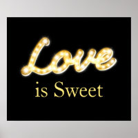 Marquee Lights L'amour est doux - noir