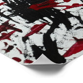 Poster Marques abstraites en noir et rouge (Coin)