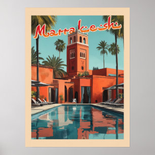 Poster Marrakech Daydream - Voyage du milieu du siècle