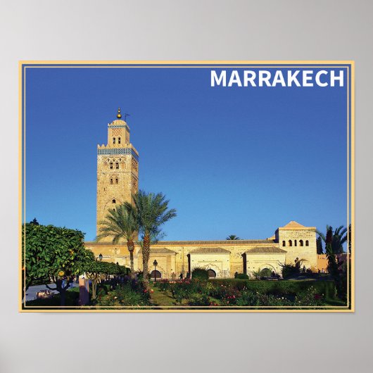 Poster Marrakech - Maroc (Devant)