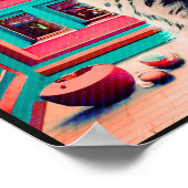 Poster Marrakech Maroc Chat Voyage Tourisme Souvenir (Coin)