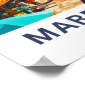 Poster Marrakech Maroc Imprimer voyage (Coin)