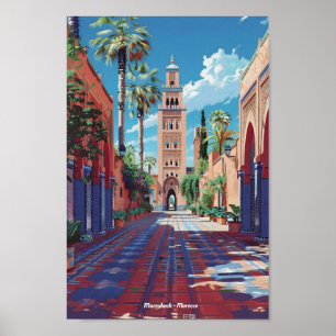 Poster Marrakech Maroc Travel