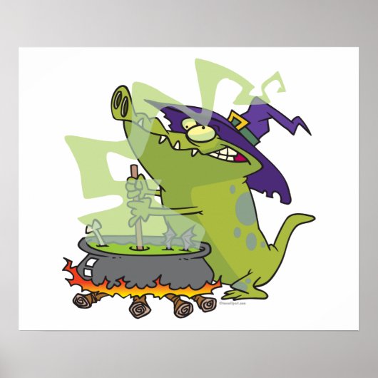 Poster marrant sorcier cuisine chaudron (Devant)