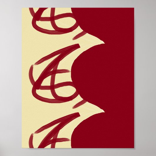 Poster marron Abstrait (Devant)