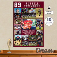 Marron Sports Graduation Senior 18 Collage Photo