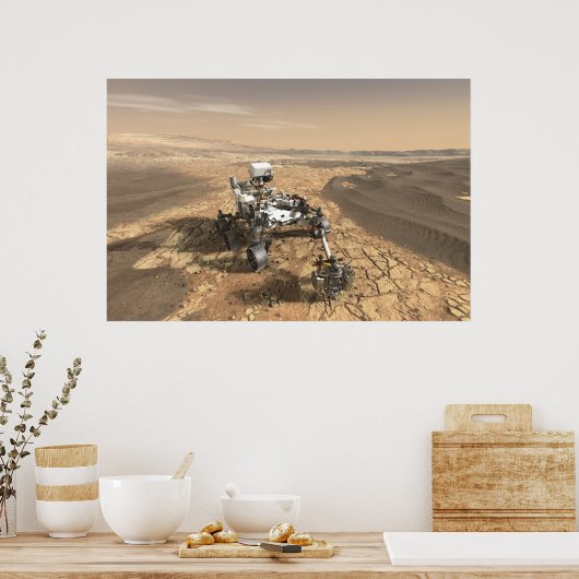 Poster Mars 2020 Rover Sur La Surface De Mars. (Cuisine)
