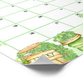 Poster Mars 2023 Calendrier vert imprimable (Coin)