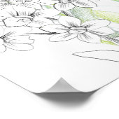 Poster Mars Anniversaire Daffodiques Mois de naissance Fl (Coin)