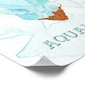 Poster Mars Anniversaire : Pierre d'Anniversaire Aquamari (Coin)