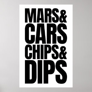 Poster Mars & Cars Chips & Dips - Bio Twitter d'Elon Musk