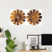 Poster Mars - Carte hémisphérique (Bureau à domicile)