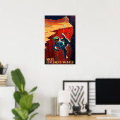 Poster MARS EXPLORERS RECHERCHÉ NASA Recrutement Propagan (Bureau à domicile)