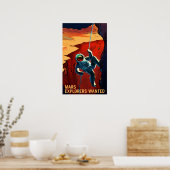 Poster MARS EXPLORERS RECHERCHÉ NASA Recrutement Propagan (Cuisine)