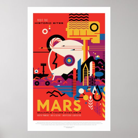 Poster Mars Historic Sight annonce de vacances tourisme s (Devant)